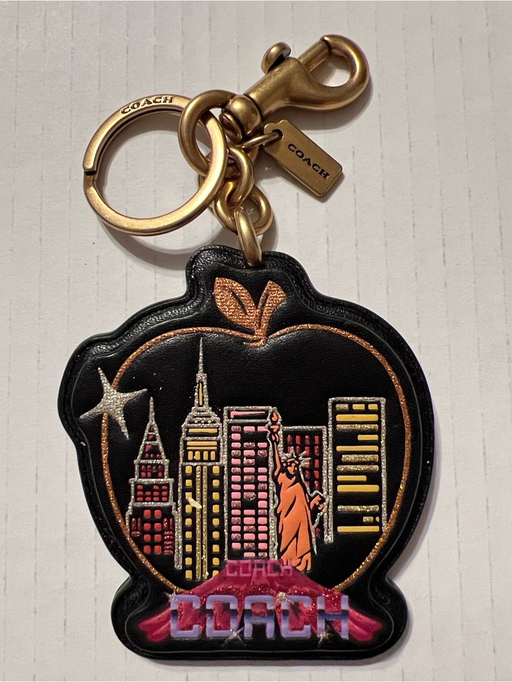 Coach New York Skyline Big Apple Bag Charm /Keychain